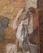 woman towel off her body after  bath Edgar Degas